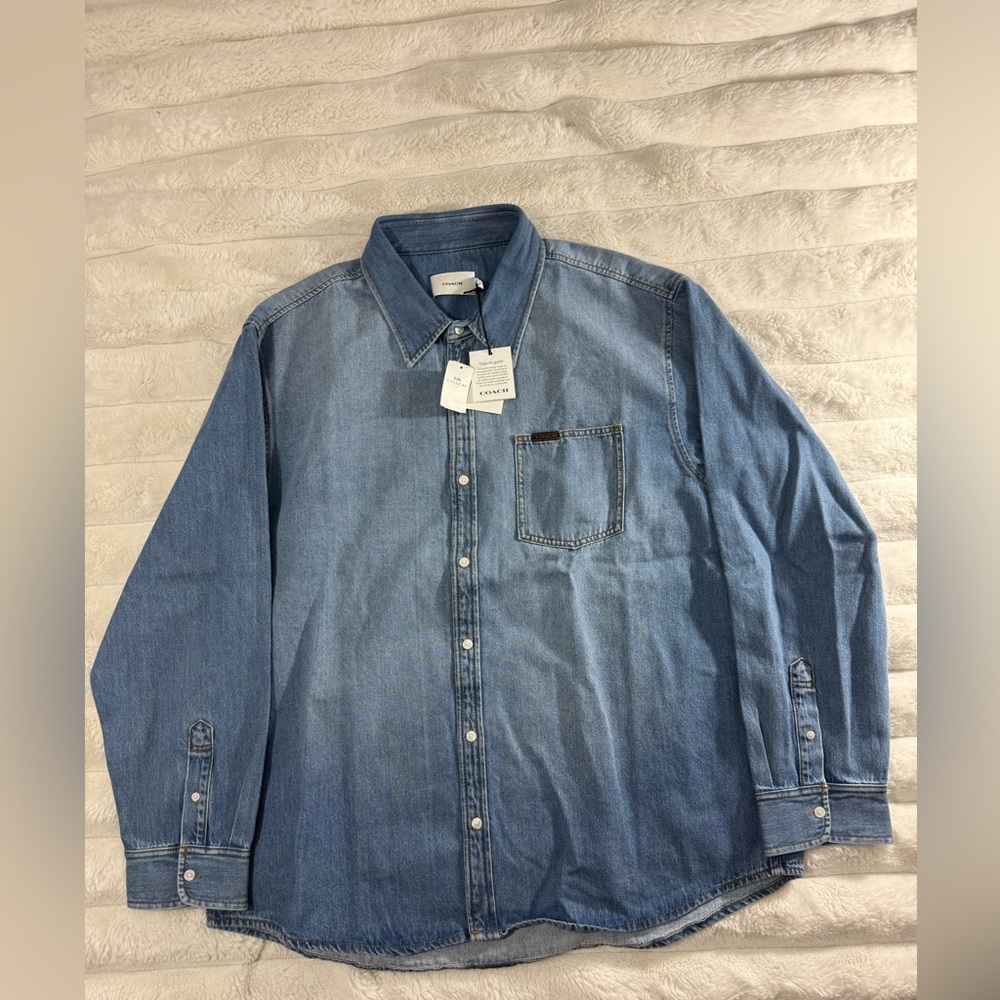 Coach Blue Casual Button Down Shirt